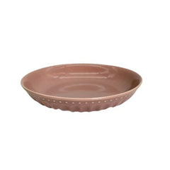 Lemon Tree Pink 7-Inch Deep Dish – Elegant Ceramic Plate for Pasta, Salads & Snacks