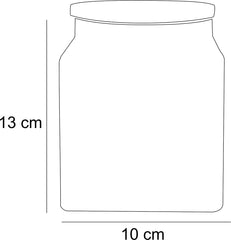 Lemon Tree Off-White Ceramic Storage Jars Set of 2 (1000ml) – Airtight Containers with Wooden Lids for Kitchen & Pantry