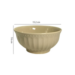 Lemon Tree Beige 6-Inch Large Ceramic Bowl – Stylish & Versatile Serveware for Every Meal