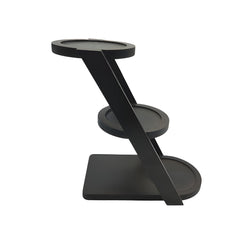 Premium 3-Bowl Ceramic Serving Set with Tall Bamboo Stand & Matching Spoons – Elegant Dining Essential