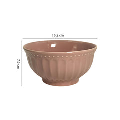 Lemon Tree Pink 6-Inch Ceramic Serving Bowl Set – Stylish & Functional (Set of 2)