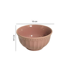 Pink Ceramic 4-Piece Small Bowl Set – Stylish & Versatile Serving Bowls for Dips & Snacks