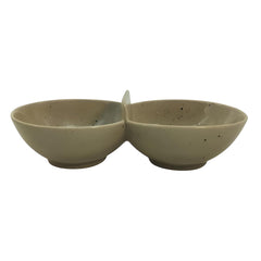 Lemon Tree Ceramic 2-Section Partition Dish – Stylish & Versatile Snack Serving Bowl