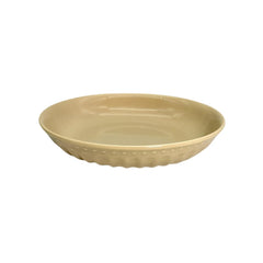 Lemon Tree Beige 7-Inch Deep Dish – Elegant Ceramic Plate for Pasta, Salads & More