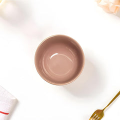 Pink Ceramic 4-Piece Small Bowl Set – Stylish & Versatile Serving Bowls for Dips & Snacks