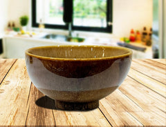 Lemon Tree 700ml Brown Ceramic Serving Bowl | Elegant & Durable Stoneware Bowl for Everyday Use