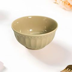 Beige Ceramic 4-Piece Small Bowl Set – Elegant Round Bowls for Dips, Nuts & Desserts