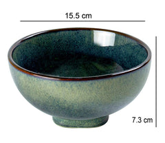 Lemon Tree Green Stoneware Ceramic Bowl (700ml) | Stylish & Durable Serving Bowl for Everyday Use