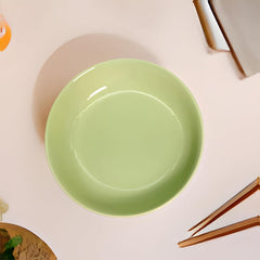 Lemon Tree Green 7-Inch Deep Dish Set – Stylish 2-Piece Ceramic Plates for Pasta, Salads & Snacks