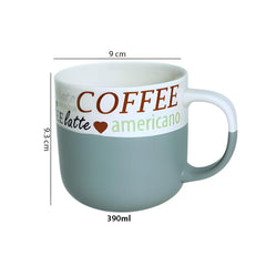 Lemon Tree Light Blue 2-Piece Porcelain Coffee Mug Set – Elegant Matte Glazed Ceramic Cups
