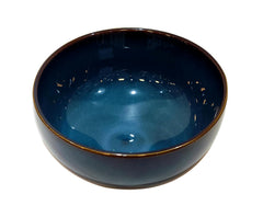Lemon Tree Dark Blue Ceramic Bowl (700ml) | Premium Stoneware Serving Bowl for Snacks & Soups