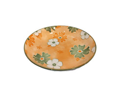 Lemon Tree Orange Ceramic Pasta Plate – 20cm Deep Round Dish for Pasta, Salad & Soup | Elegant Floral Print, Dishwasher Safe