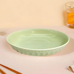 Lemon Tree Green 7-Inch Deep Dish Set – Stylish 2-Piece Ceramic Plates for Pasta, Salads & Snacks