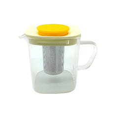 900ml Transparent Square Glass Teapot – Heat-Resistant Borosilicate Kettle with Infuser & Spill-Proof Lid