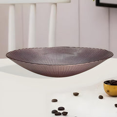 Lemon Tree Purple Pink Glass Deep Oval Platter | Elegant Decorative Serving Dish