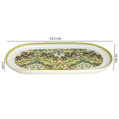 Lemon Tree HJ1006 Ceramic Fine Porcelain 13-Inch Oval Platter –  Elegant Serving Tray for Snacks, Appetizers & Desserts with High-Quality Decal Prints