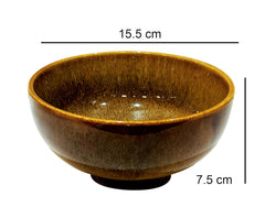 Lemon Tree 700ml Brown Ceramic Serving Bowl | Elegant & Durable Stoneware Bowl for Everyday Use