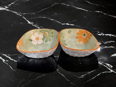 Lemon Tree Green Ceramic Serving Bowls – Set of 2 | Safe & Stylish Tableware