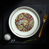Lemon Tree HJ1010 Ceramic Fine Porcelain 8-Inch Deep Snack Quarter Plate – Elegant Design, High-Quality Decal Prints, Attractive Colors