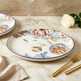 LEMON TREE Premium Ceramic 10.5inch Round Serving Plate - Vibrant Floral Prints, Luxe Matt Glaze | Dishwasher Safe, Chip-Resistant