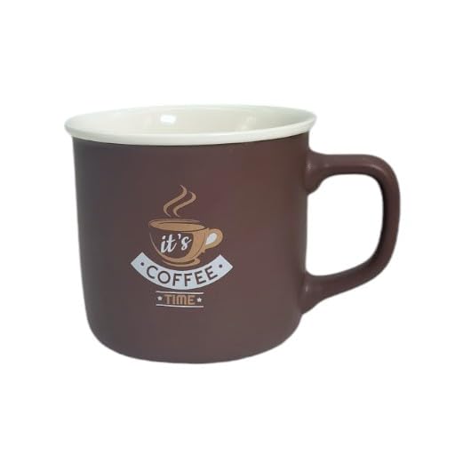 Lemon Tree 4-Piece Fine Porcelain Coffee Mug Set – Multicolor Matte Ceramic Mugs with Premium Quotes Design (Brown, Beige, Cream, Grey)
