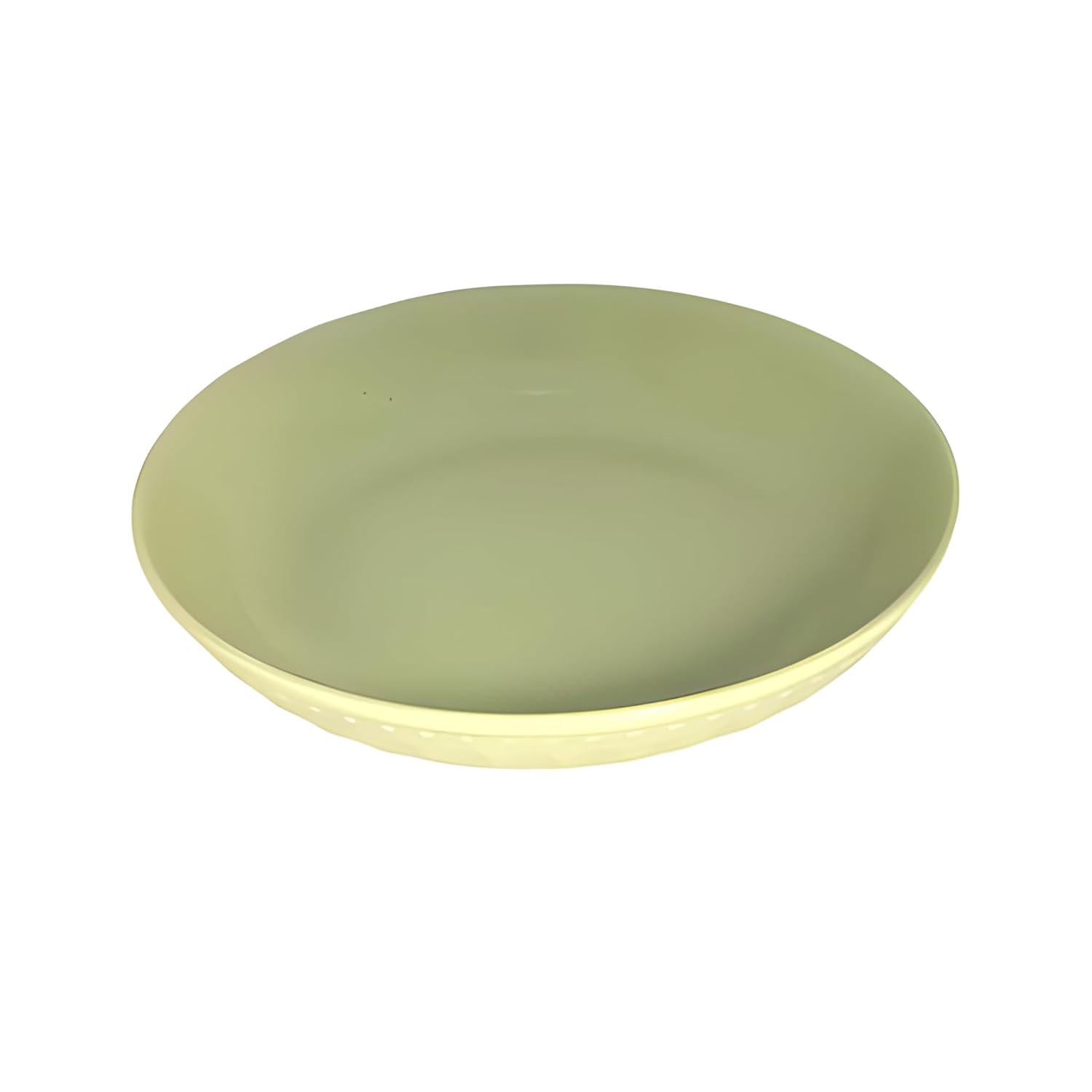 Lemon Tree Green 8-Inch Deep Round Ceramic Plate – Stylish Serveware for Pasta, Salads & Snacks