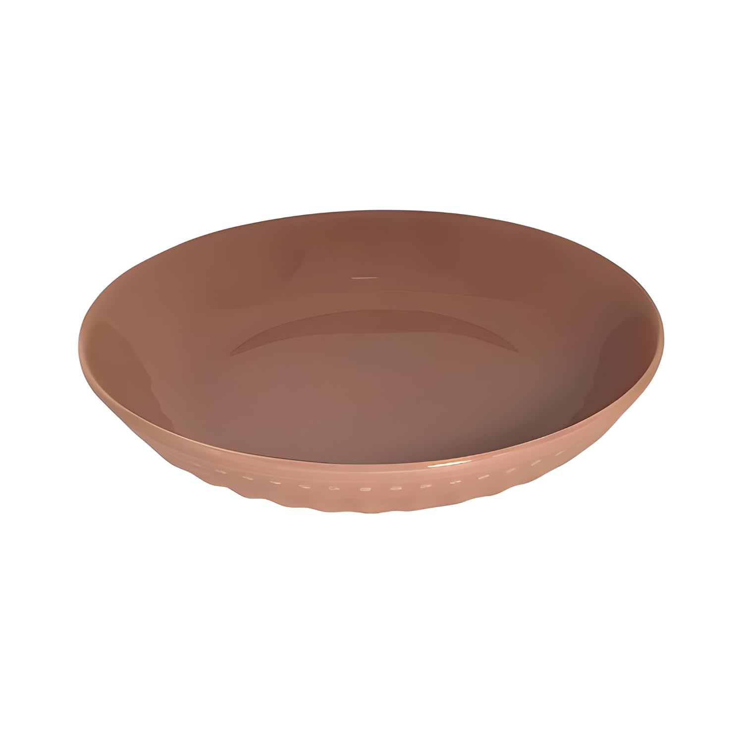 Lemon Tree Pink 8-Inch Deep Round Ceramic Plate – Elegant Serveware for Pasta, Salads & Snacks