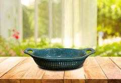 Lemon Tree 600ml Oval Ceramic Serving Dish with Handle | Stylish Stoneware Bowl for Snacks & Starters | Microwave & Dishwasher Safe