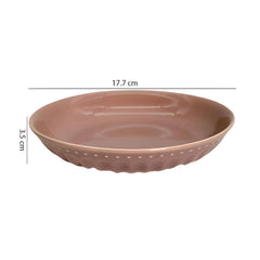 Lemon Tree Pink 7-Inch Deep Dish Set – Elegant 2-Piece Ceramic Plates for Salads, Pasta & Snacks