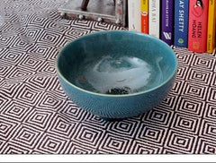 Lemon Tree Turquoise Stoneware Bowl (700ml) | Elegant & Sturdy Serving Bowl for Everyday Use