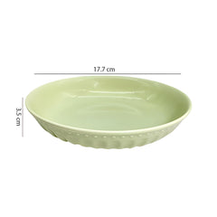Lemon Tree Green 7-Inch Deep Dish – Stylish Ceramic Plate for Pasta, Snacks & More