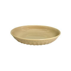 Lemon Tree Beige 7-Inch Deep Dish – Elegant Ceramic Plate for Pasta, Salads & More