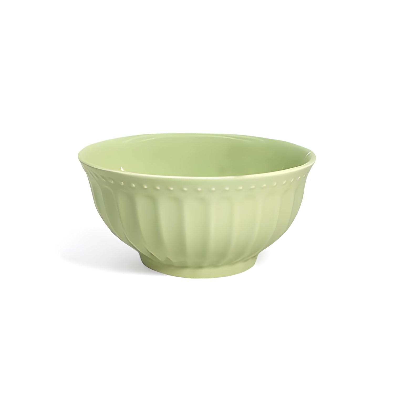 Lemon Tree Green 6-Inch Large Ceramic Bowl – Elegant Serveware for Everyday Dining