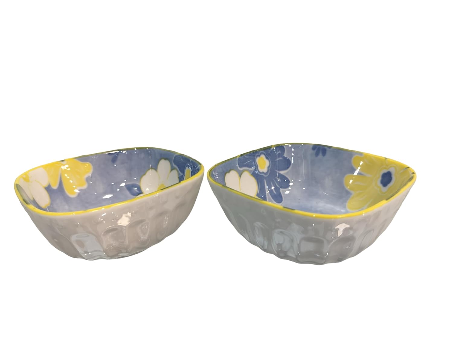 Lemon Tree Blue Ceramic Serving Bowls – Set of 2 | Durable & Lead-Free