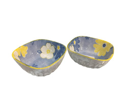 Lemon Tree Blue Ceramic Serving Bowls – Set of 2 | Durable & Lead-Free