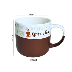 Lemon Tree Dark Brown 2-Piece Porcelain Mug Set – Elegant Matte Glaze Tea  Cups