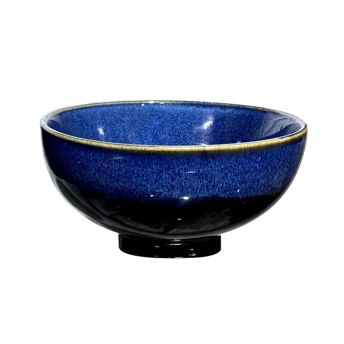 Lemon Tree 700ml Large Blue Ceramic Serving Bowl | Stylish & Durable Stoneware Bowl for Snacks, Soups & More