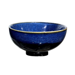 Lemon Tree 700ml Large Blue Ceramic Serving Bowl | Stylish & Durable Stoneware Bowl for Snacks, Soups & More