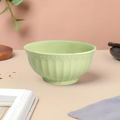 Lemon Tree Green 6-Inch Ceramic Serving Bowl Set – Elegant & Durable Dinnerware (Set of 2)