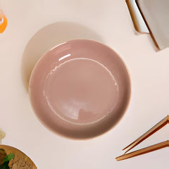 Lemon Tree Pink 7-Inch Deep Dish – Elegant Ceramic Plate for Pasta, Salads & Snacks