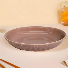Lemon Tree Pink 7-Inch Deep Dish Set – Elegant 2-Piece Ceramic Plates for Salads, Pasta & Snacks