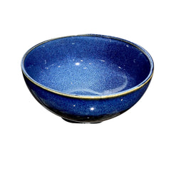Lemon Tree 700ml Large Blue Ceramic Serving Bowl | Stylish & Durable Stoneware Bowl for Snacks, Soups & More