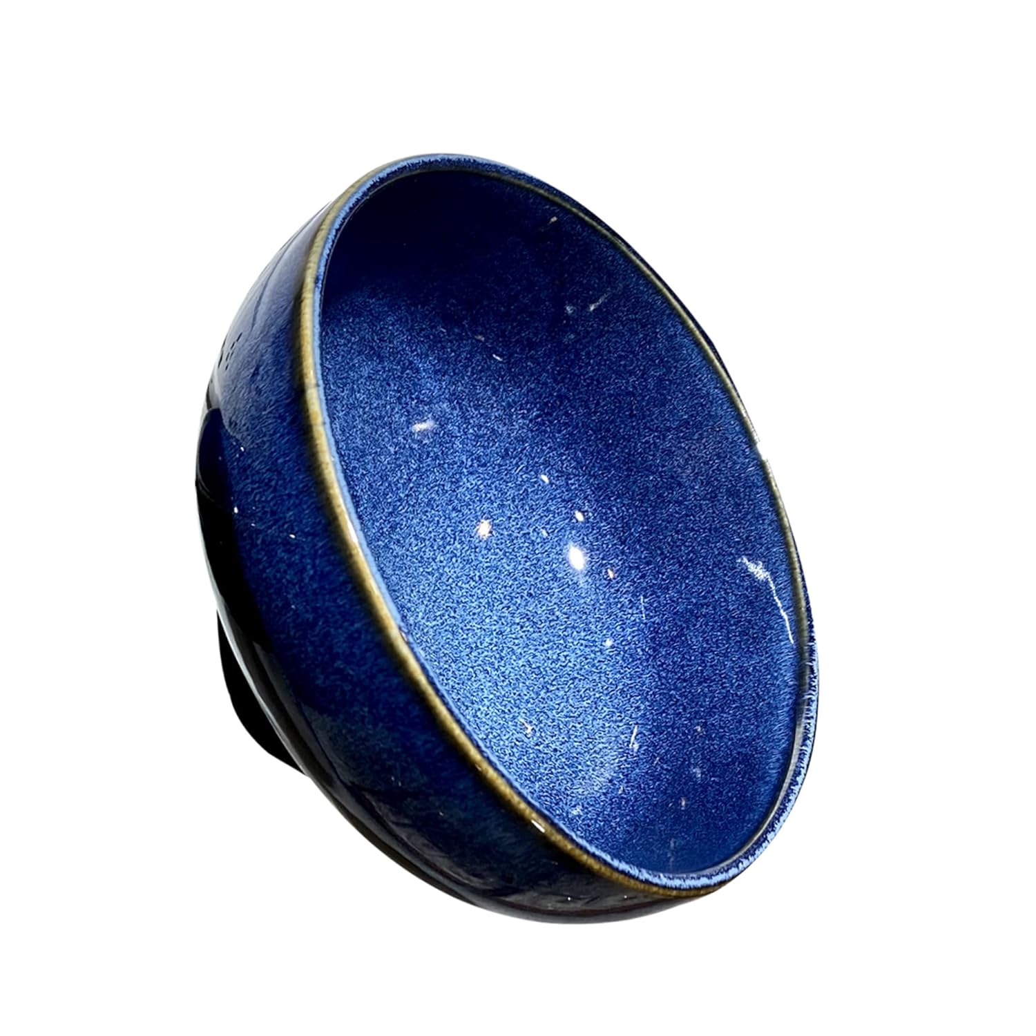 Lemon Tree 700ml Large Blue Ceramic Serving Bowl | Stylish & Durable Stoneware Bowl for Snacks, Soups & More