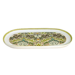 Lemon Tree HJ1006 Ceramic Fine Porcelain 13-Inch Oval Platter –  Elegant Serving Tray for Snacks, Appetizers & Desserts with High-Quality Decal Prints