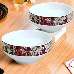 Lemon Tree HJ1008 Ceramic Fine Porcelain Set of 2 Snack Serving Bowls – 5.5 Inch Elegant Bowls with High-Quality Decal Prints