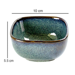 Lemon Tree Green Ceramic Bowl Set (4 Pcs, 350ml) | Durable & Elegant Stoneware for Dining & Serving