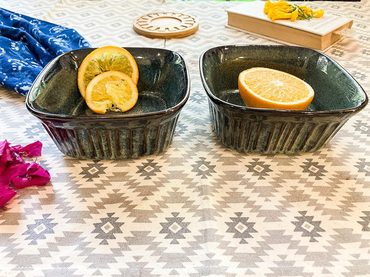 Buy Lemon Tree Ceremic Printed Serving Bowl |Bowl For Snacks, Starters